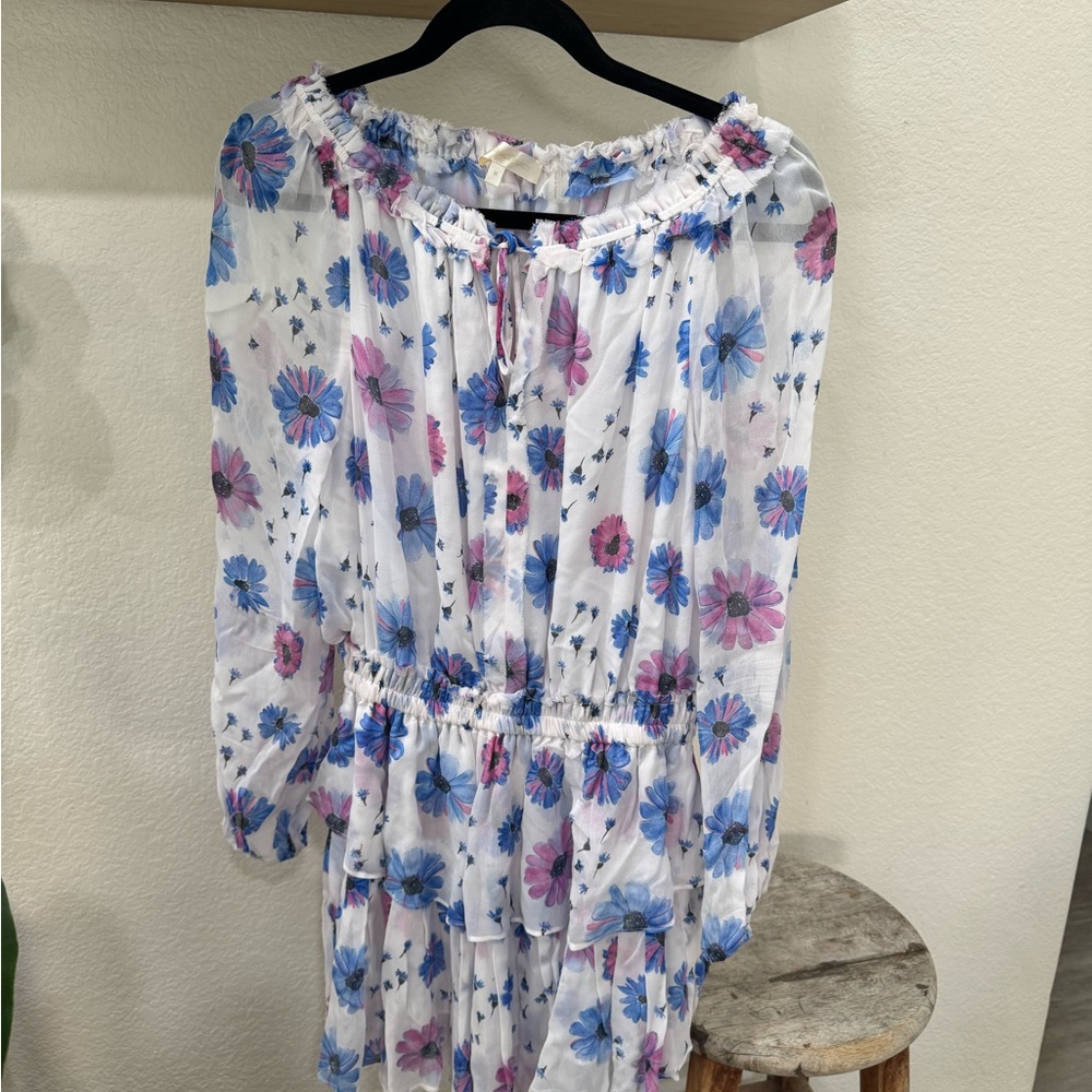 LoveShackFancy floral mini dress